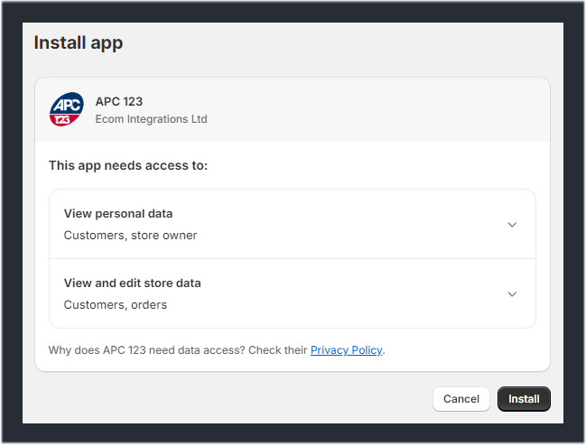 APC 123 App Installation Overview