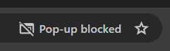 Chrome pop up blocked