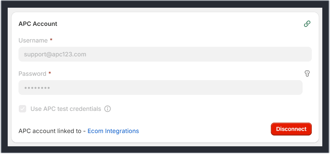 APC 123 Account Setup Authenticated