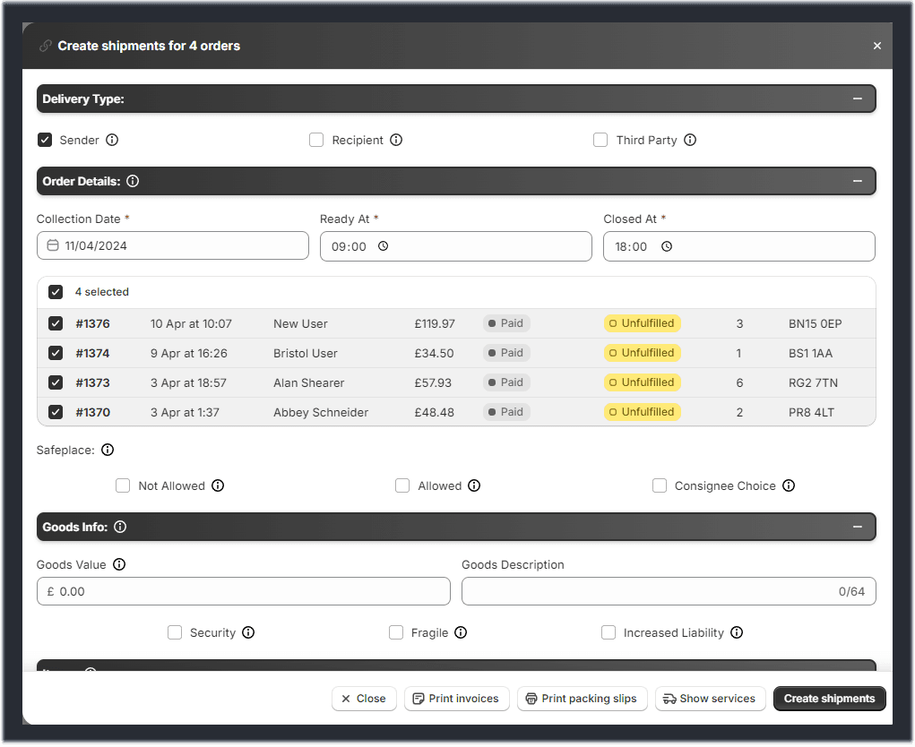 Create bulk shipment video thumbnail